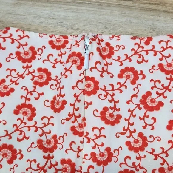 🔹️Tommy Girl Cream & Red Floral Print Cap Sleeve Dress XSmall - Picture 5 of 14
